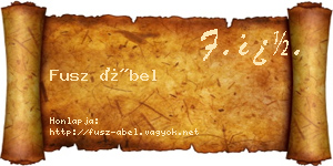 Fusz Ábel névjegykártya